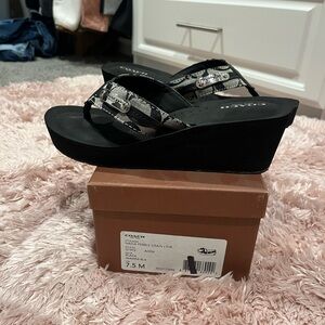 Coach wedge sandals